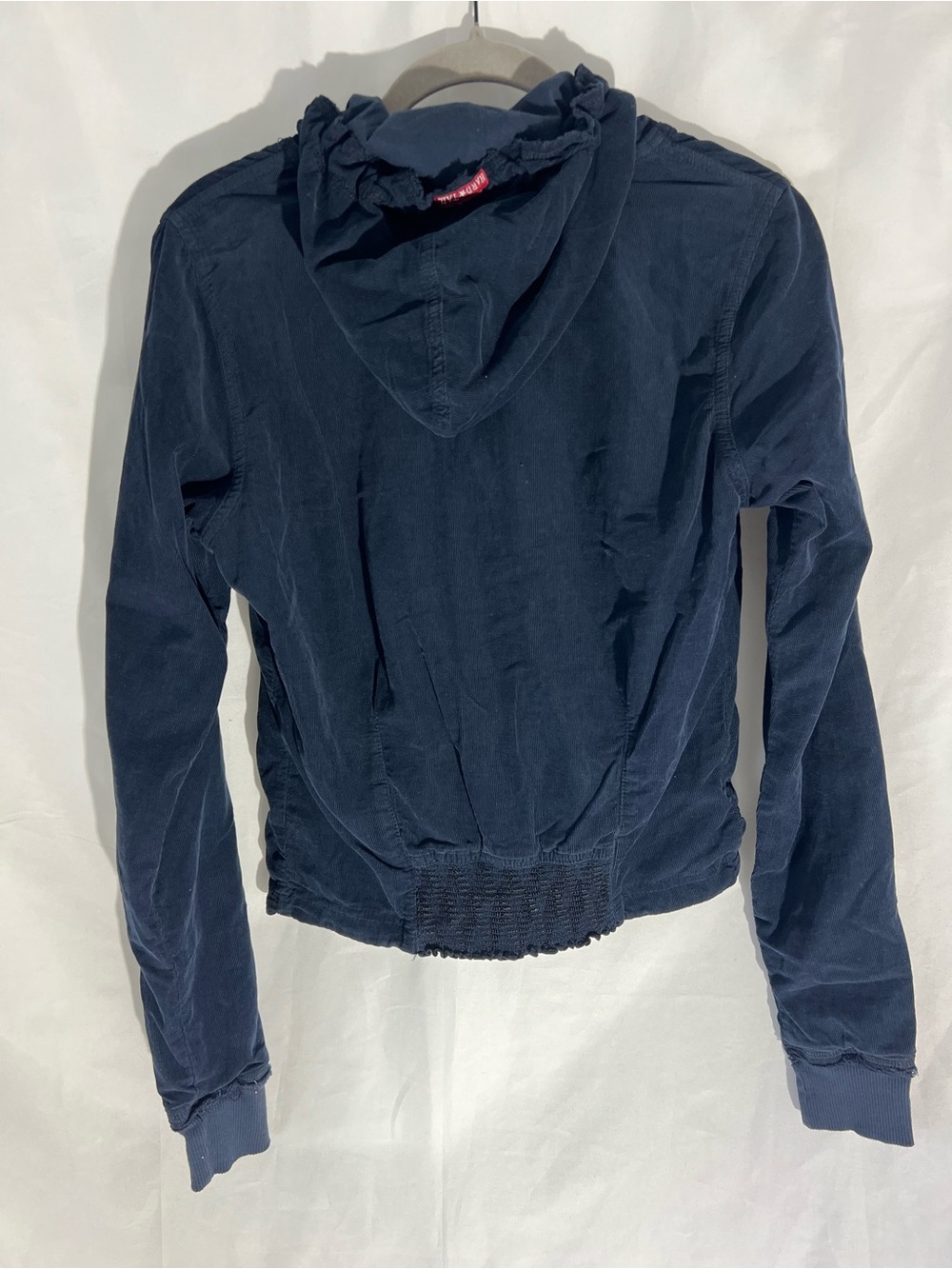 NWT Women’s HARD TAIL Navy* Corduroy Hooded Full Zip Jacket - Picture 2 of 6